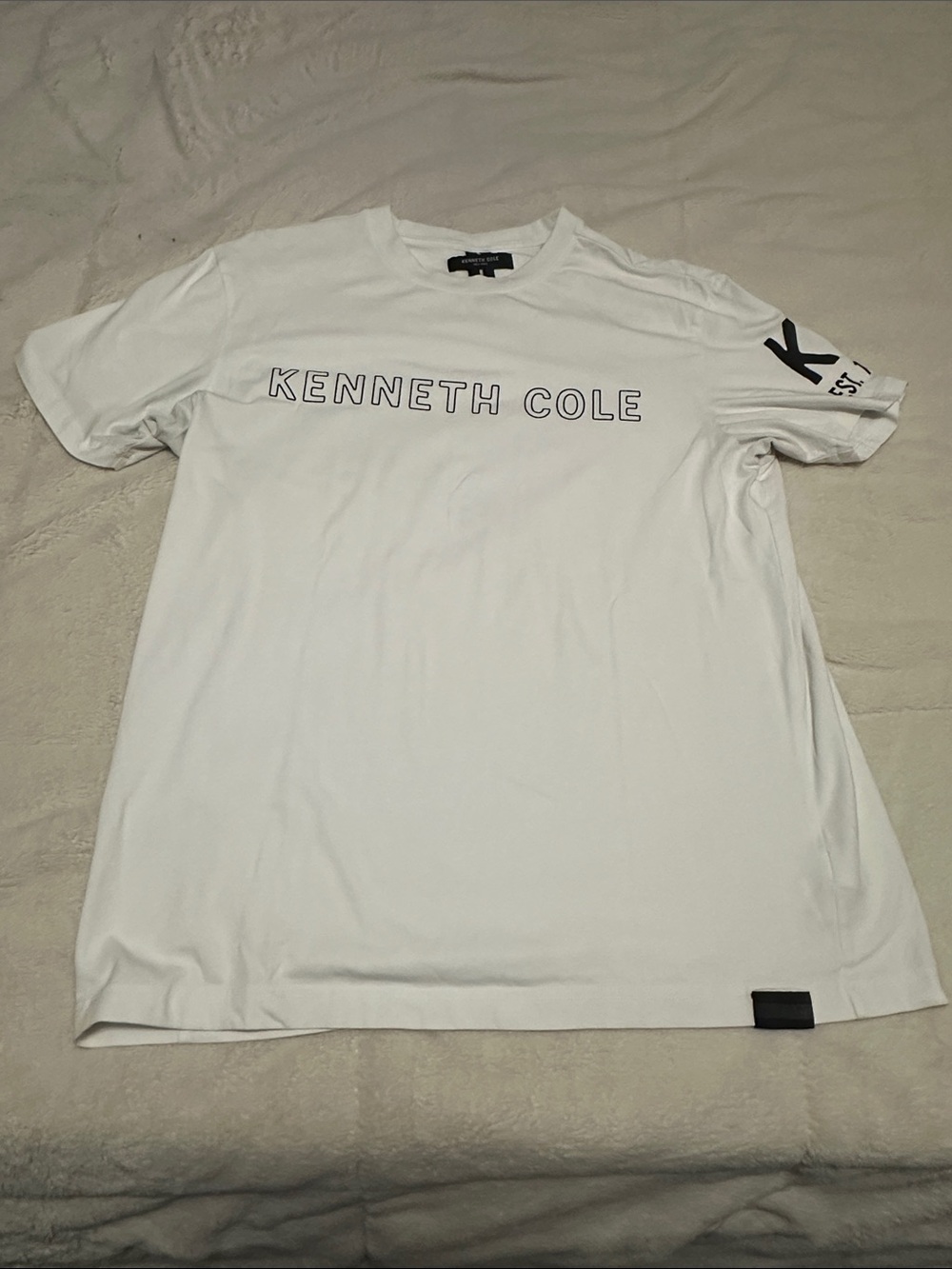 Kenneth Cole White Crewneck Logo Tee